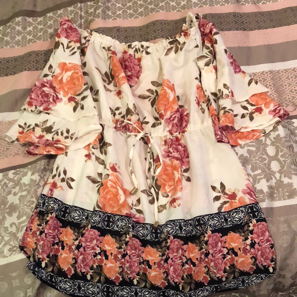 Silk sumner mini dress size L